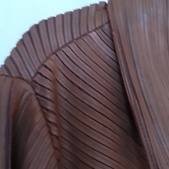 LaneBryant brown leather jacket 18/20 - Picture 3 of 7